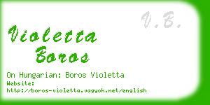 violetta boros business card